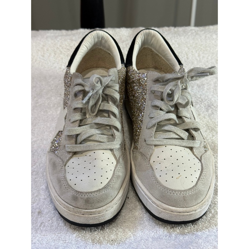 Vintage Havana Kristen Grey Glitter Multi Star Sneakers Womens Size 8 Streetwear